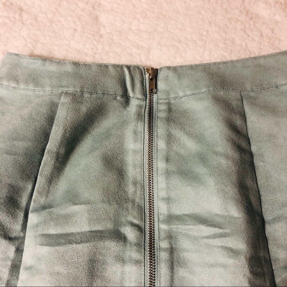 π Faux Suede Mini Skirt - Picture 3 of 4